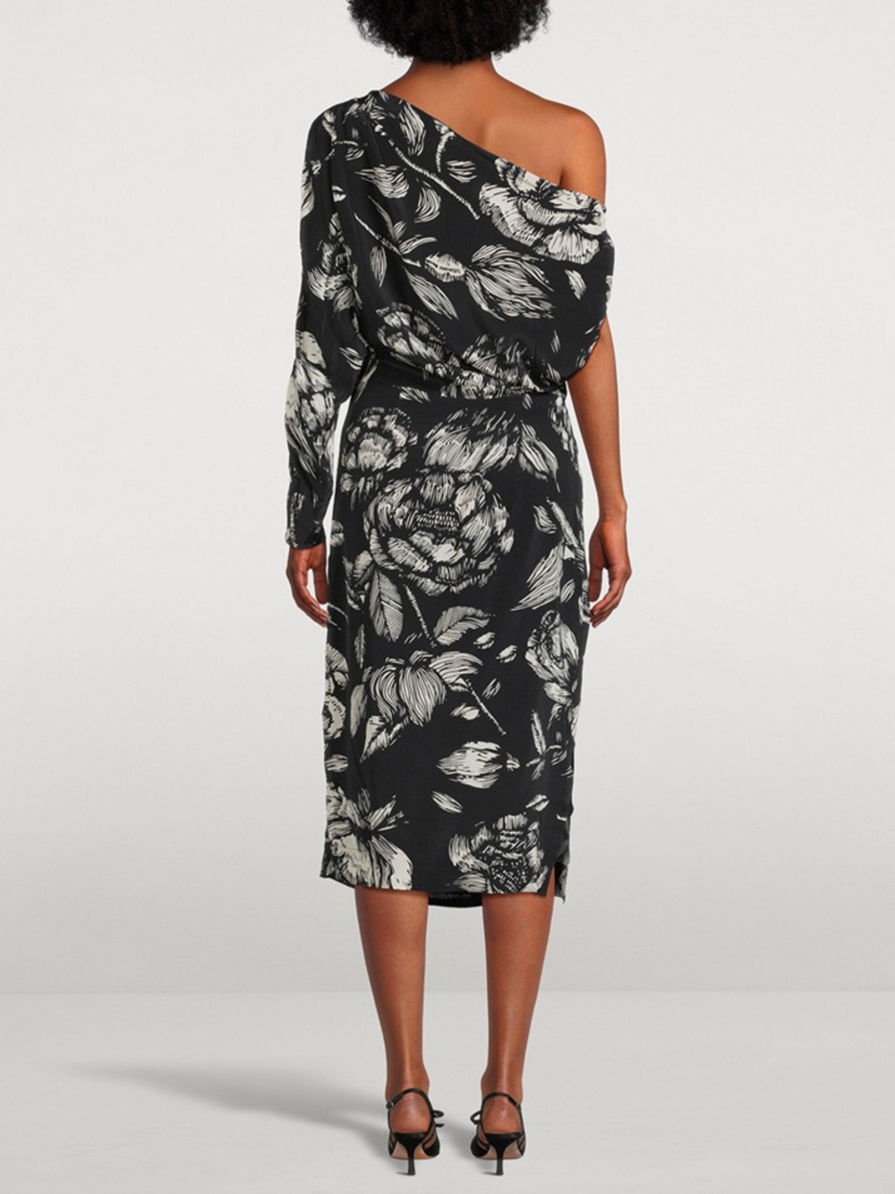 CAROLINA K Ayu Asymmetrical Floral Midi Dress - Picture 2 of 11